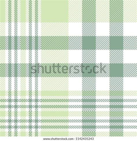 Seamless Plaid Check Pattern Soft Green Stock Vector Royalty Free