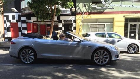 Tesla Model S Four Door Convertible Spotted On The Road Photos