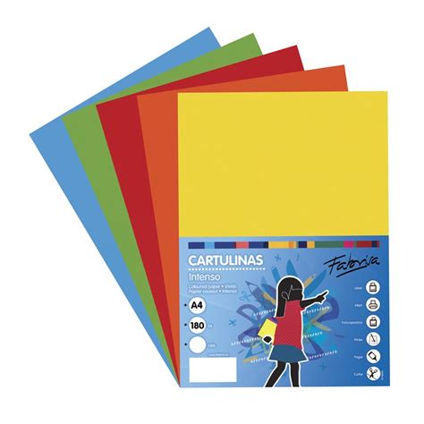Paquete De 250 Cartulinas Din A4 Colores Fuertes 5 Colores Material