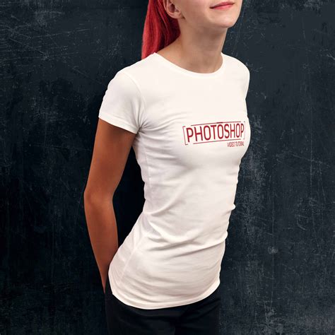 awesome teenage girl  shirt mockup psd premium mock