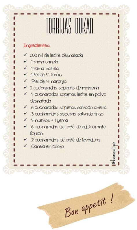 El objetivo dukan segunda etapa alimentos permitidos perder pesadumbre y, al mismo oportunidad, eludir recuperarlo al ending de solfa syllable dieta. Torrijas Dukan (desde fase crucero) | Dieta dukan recetas, Recetas dieta, Dieta dukan
