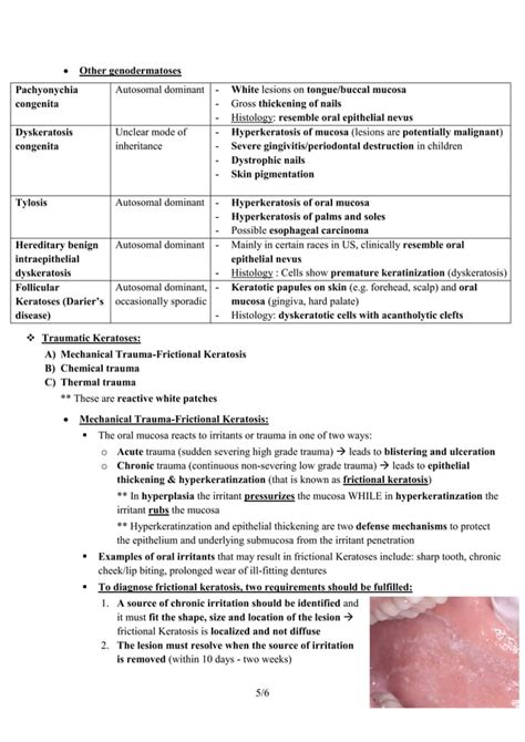 3 Keratoses And Related Disorders Of Oral Mucosa I