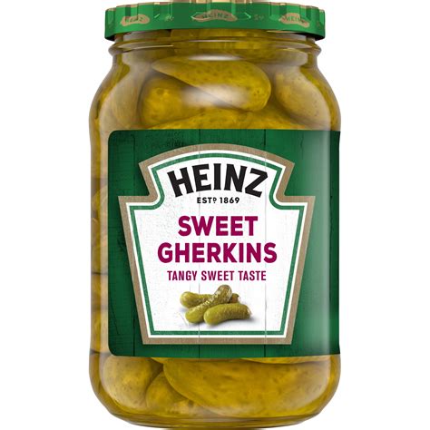 Heinz Sweet Gherkins Mini Pickles 16 Fl Oz Jar