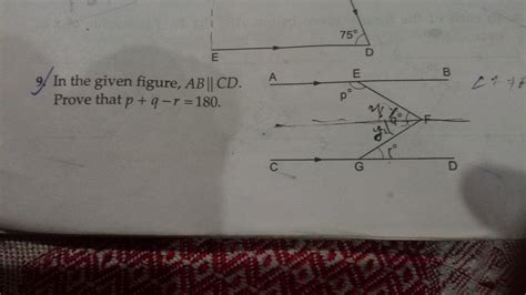 [answered] in the given figure ab cd prove that p q r 180 answers please