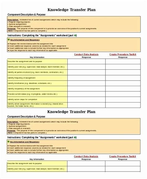Business Transition Plan Template