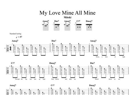 My Love Mine All Mine Chords And Tabs Mitski