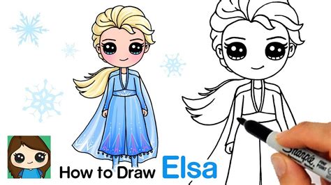 How To Draw Elsa Disney Frozen 2 Disney Princess Drawings Cute
