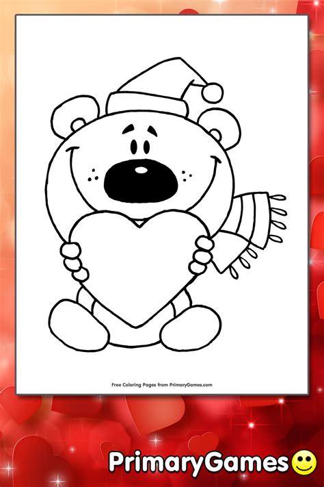 When you're done with these, you can … Teddy Bear Holding A Heart Coloring Page | Printable ...