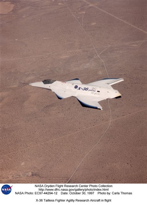 X 36 Ec97 44294 12 X 36 Tailless Fighter Agility Research Aircraft In
