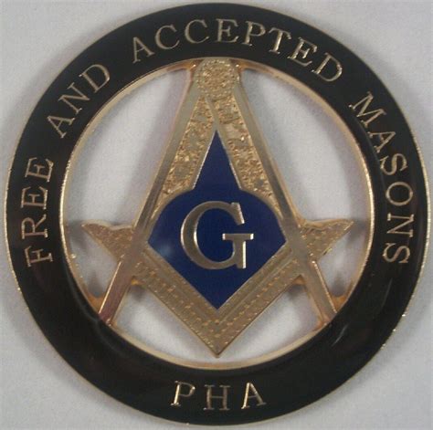 Freemason Prince Hall Affiliated Masonic Car Emblem In Black Ebay
