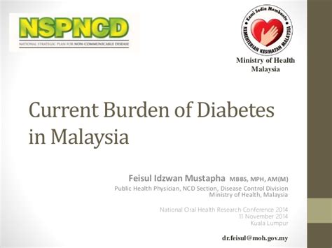 The prevalence of diabetes mellitus among malaysians aged ≥ 30 years of age has increased by more than twofold over a 20‐year period. Current Burden of Diabetes in Malaysia