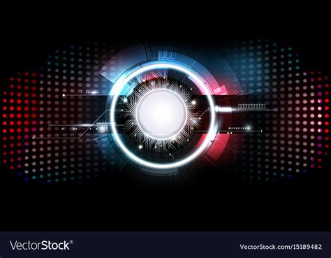 Abstract Futuristic Electronic Circuit Technology Vector Image