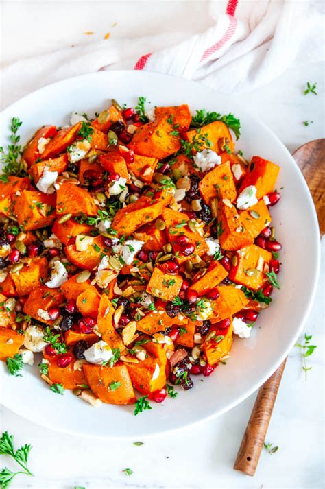 Roasted potato with fresh rosemary in a bowl. Roasted Sweet Potato Salad - Aberdeen's Kitchen