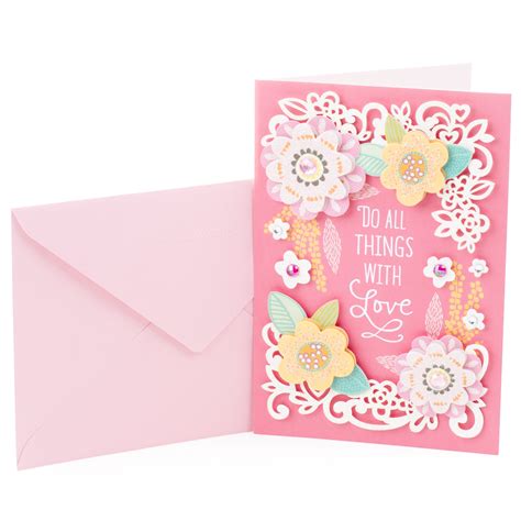 Hallmark Signature Birthday Greeting Card Scattered Flowers