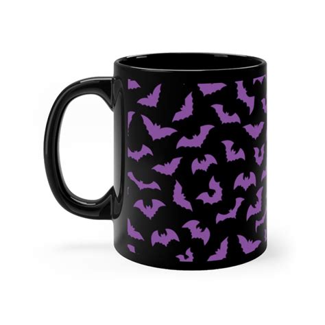 Pastel Goth Black Purple Pink Spooky Bats Mug 11oz Coffee Tea Etsy