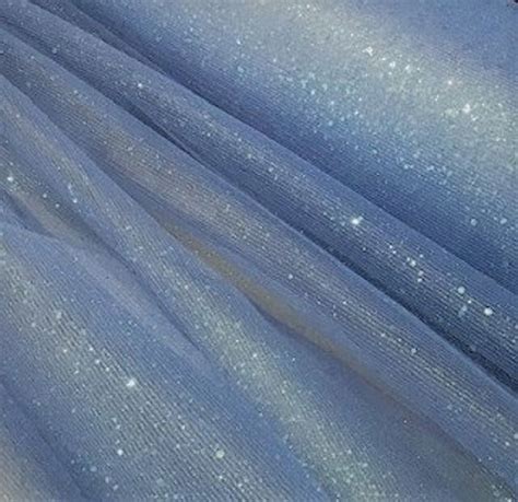 Prem Blue Tulle Wsequins Glitter In 2020 Blue Tulle Tulle Fabric