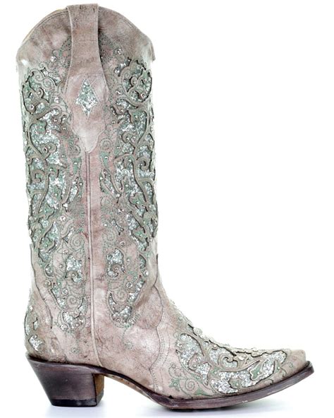 Corral Womens Glitter Inlay And Crystals Western Boots Boot Barn
