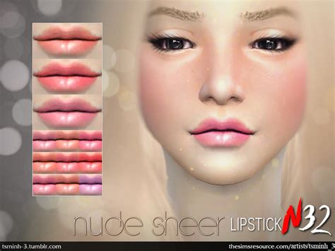 The Sims Resource Nude Sheer Lipstick