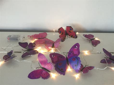 Purple And Pink Butterfly Fairy Led Lights Butterfly Lights String