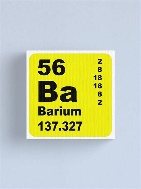 Barium Periodic Table Of Elements Canvas Print By Walterericsy