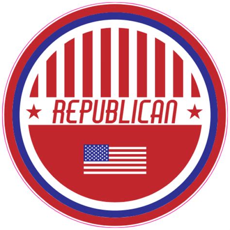 Republican Patriotic Circle Sticker Us Custom Stickers