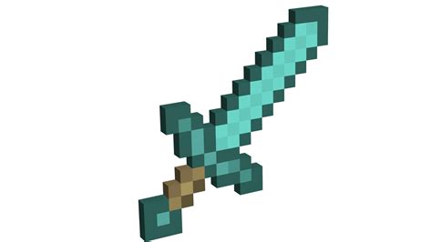 Transparent Diamond Sword Png Minecraft Diamond Sword Clipart Full Size