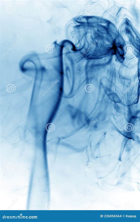 Blue Smoke On White Background Stock Photo Image Of Flowing Motion