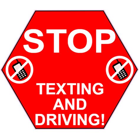 Stop Texting And Driving Sticker Us Custom Stickers