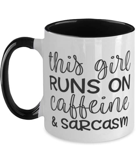 Funny Sarcastic Two Tone 11oz Coffee Mug This Girl Runs On Etsy