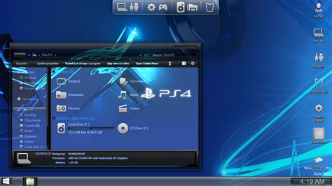 Blue Alienware Skin Pack Windows 7