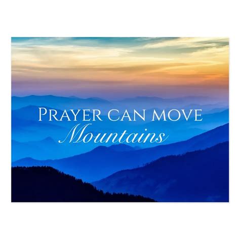 Prayer Can Move Mountains Spiritual Nature Sunrise Postcard Zazzle