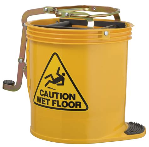 MOP BUCKET CONTRACTOR L YELLOW CHEMICALS CLEANING EQUIPMENT ACCESSORIES MOPS BUCKETS