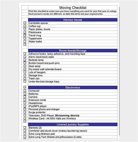 Then select the customize ribbon option, after this check the box beside 'developer' and click ok. Moving Checklist Template - 20+ Free Printable For (Word ...