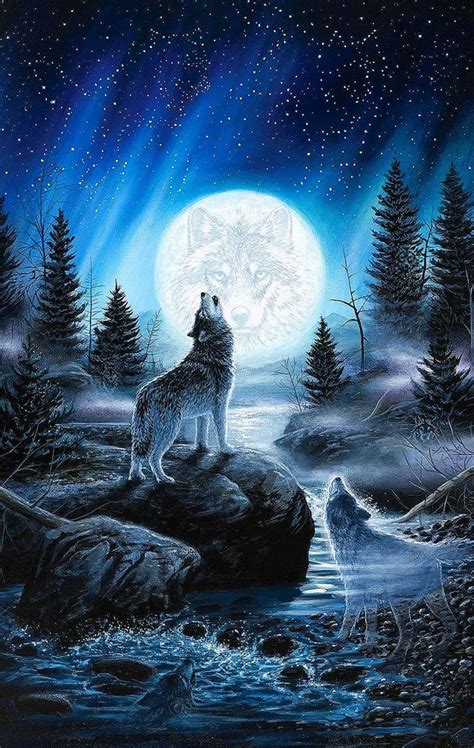 Wolf Howling At The Moon Iphone Wallpapers Wolf Spirit Animal Wolf