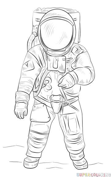 How To Draw An Astronaut Step By Step Drawing Tutorials Eclectic