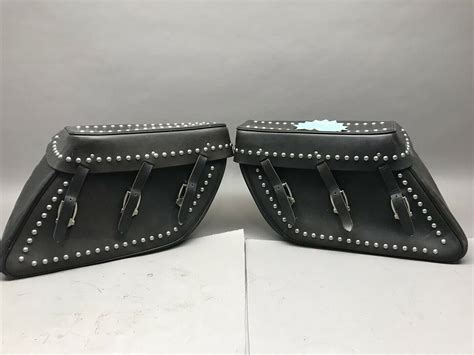 90843 93 Harley Oem Road King Leather Saddlebags Like New Ebay