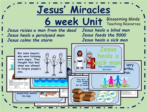 Jesus Miracles 6 Week Unit Jesus Feeds 5000 Paralyzed Man Jesus