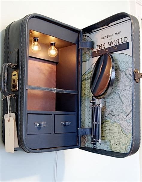 Recycled Suitcase Ideas Vanity2 Homedit