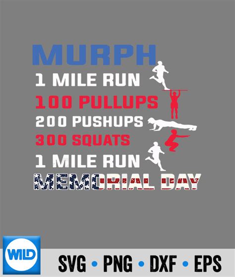 Memorial Day Svg Murph Memorial Day For Weightlifters And Bodybuilder