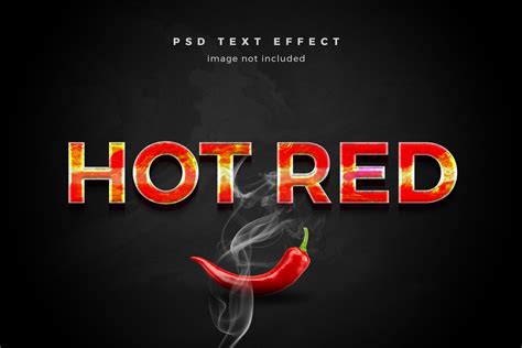 Hot Red 3d Text Effect Template By Diq Drmwn Thehungryjpeg