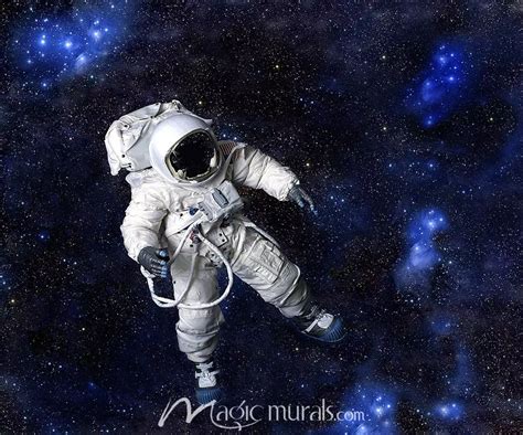 Astronaut Floating In Space Wallpaper Mural By Magic Murals