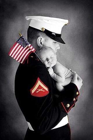 Marine holding baby & USA American flag | Military/Freedom | Pinterest
