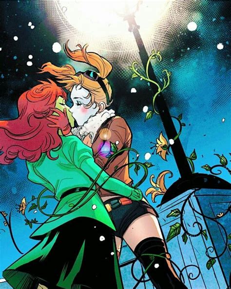 Harley Quinn Kissing Poison Ivy Catwoman Comic Book Artists Comic