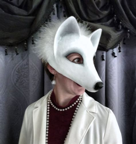 fox mask fox costume fox costume adult custom mask arctic etsy
