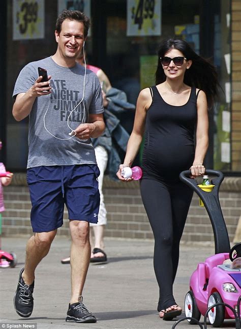 hilaria baldwin bumps into josh charles while strolling with carmen in nyc daily mail online