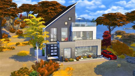 Sim House Design Workshop Sims 4 Modern Seaside House 现代风观海楼