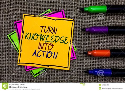 Text Sign Showing Turn Knowledge Into Action Conceptual