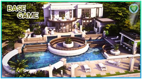 Luxury Base Game Mansion The Sims 4 Speed Build No Cc 1000 Vrogue