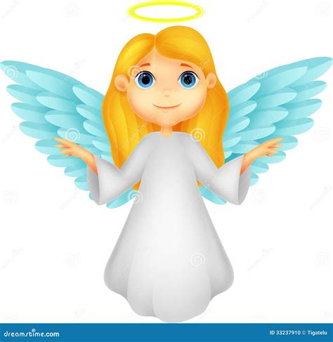White Angel Cartoon Stock Vector Illustration Of Beautiful 33237910