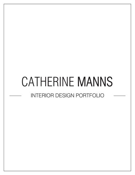 Interior Design Portfolio By Catherine Manns Issuu